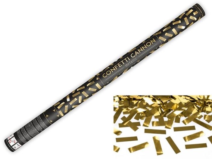 Konfety 80cm zlaté metalické