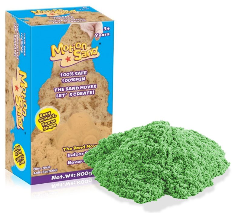 Kinetický / měsíční písek – náhradní sada 800g - zelená barva