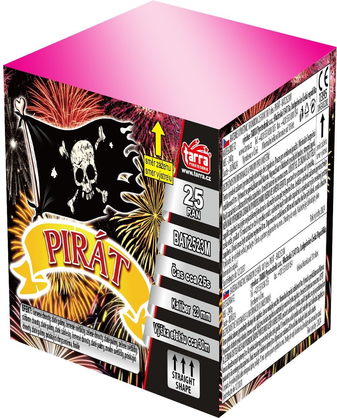 Ohňostroj - baterie výmetnic pirát 25 ran