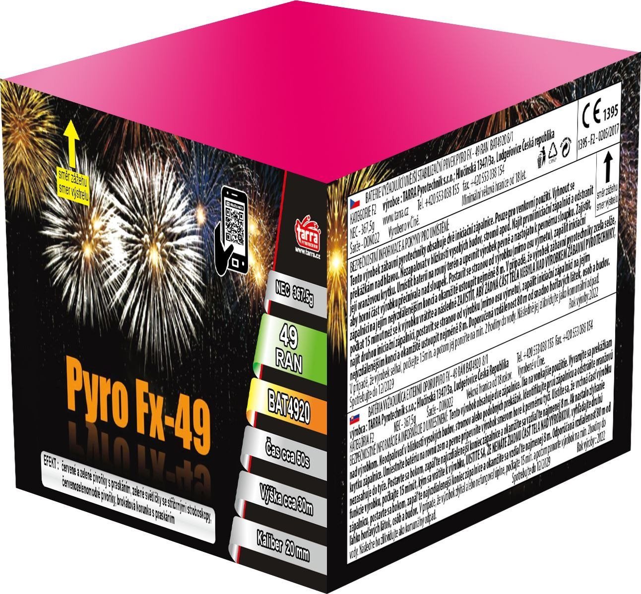 Ohňostroj - baterie výmetnic pyro fx-49 ran