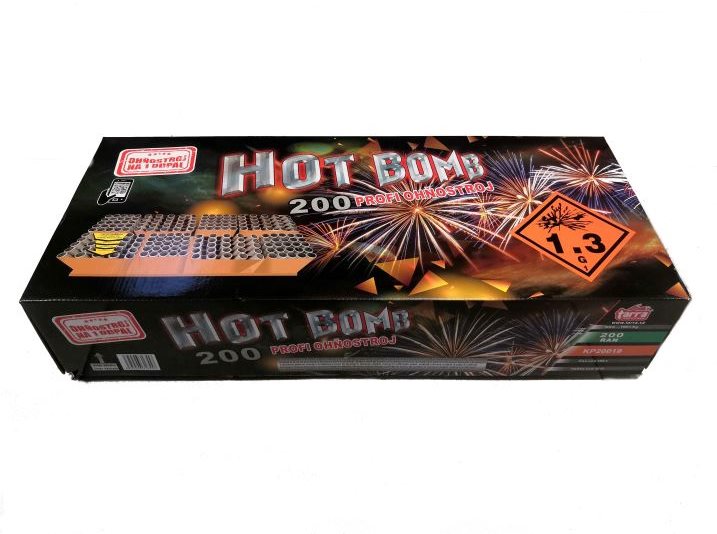Profi složený ohňostroj hot bomb 200 ran