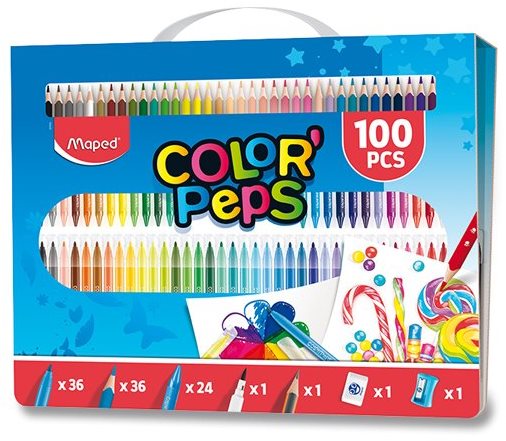 MAPED Color´Peps souprava 100 ks výtvarných potřeb v kufříku