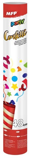 MFP vystřelovací, duhová kolečka, tubus 48 cm, papír - stlačený vzduch