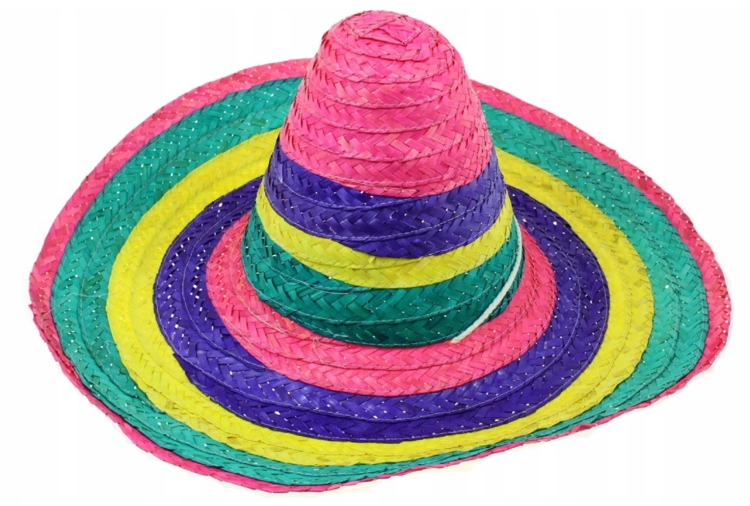 Barevný Klobouk Sombrero - Mexiko 50 cm