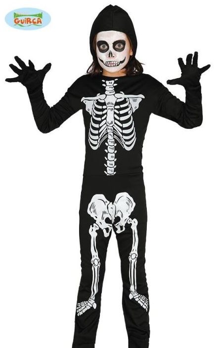 Dětský Kostým Kostra - Kostlivec - vel.10-12 let - Halloween