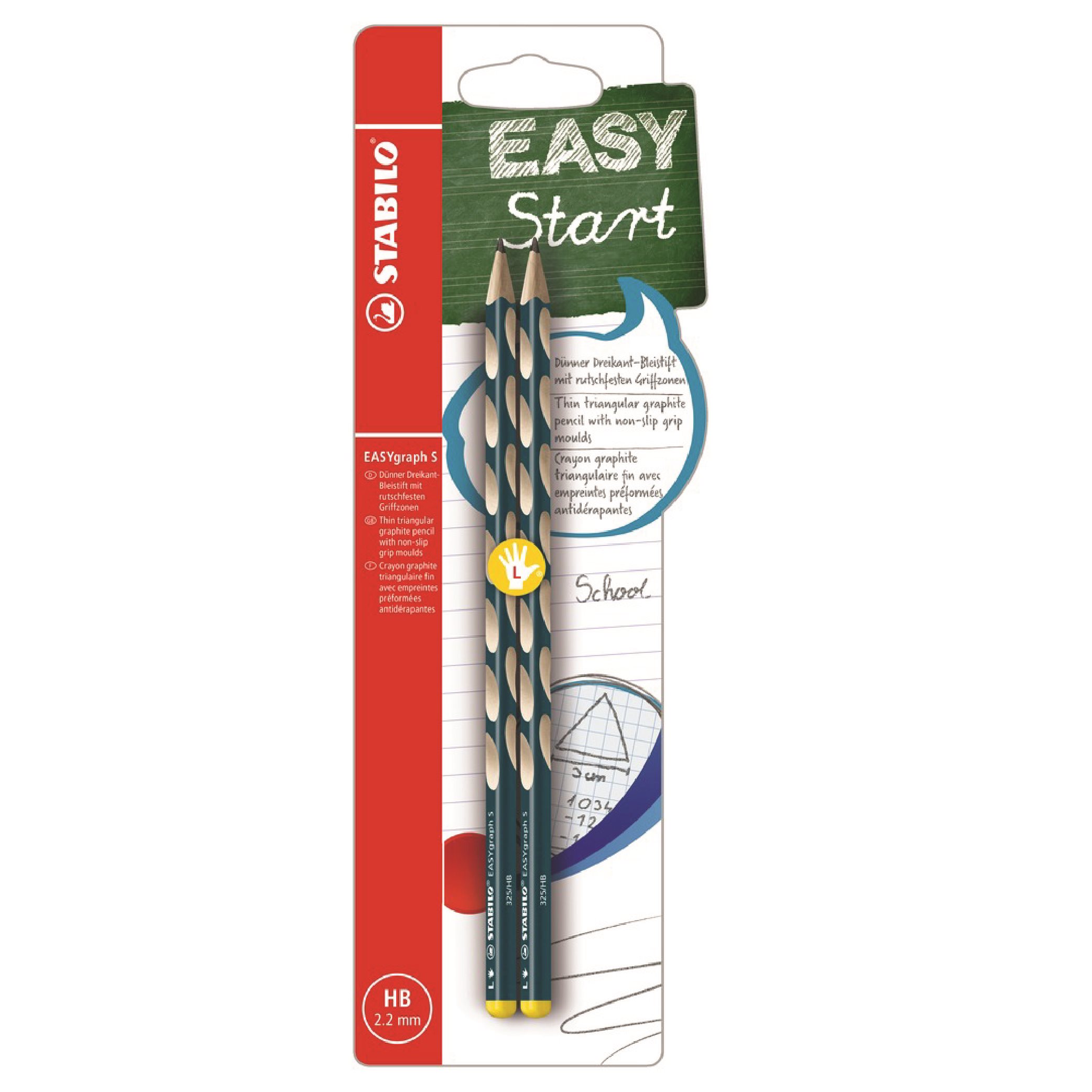 STABILO EASYgraph S L HB petrolejová - balení 2 ks