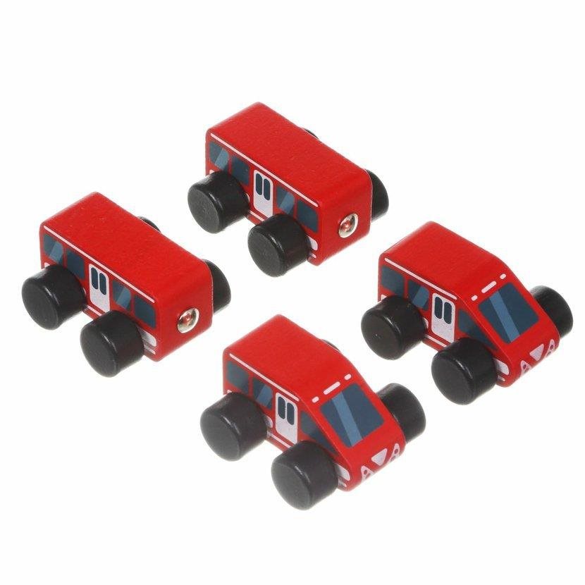 Cubika 15108 Rychlík - dřevěný vláček s magnety - 4 díly