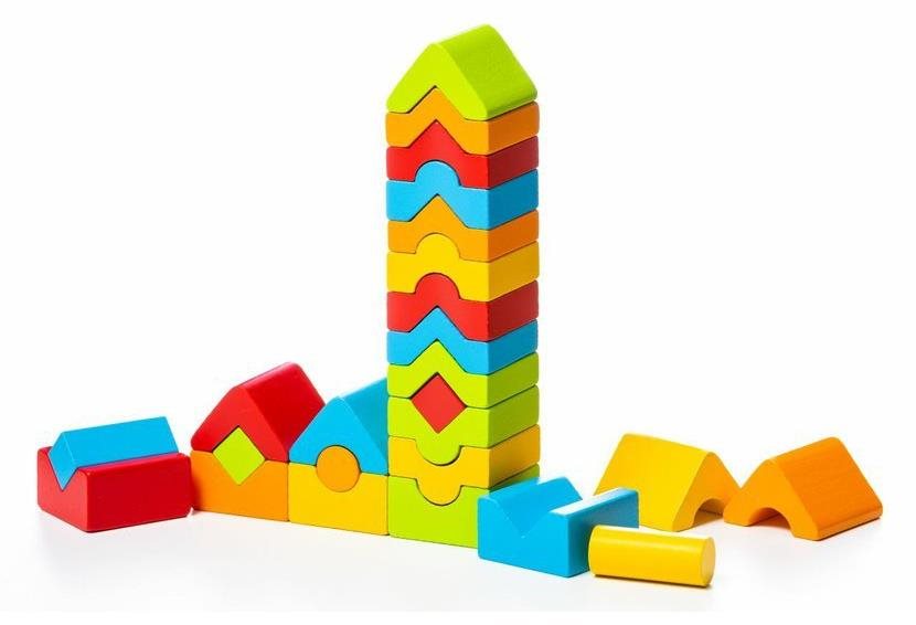 Cubika 15016 Sada 5 věží LD-13 - dřevěná skládačka 25 dílů