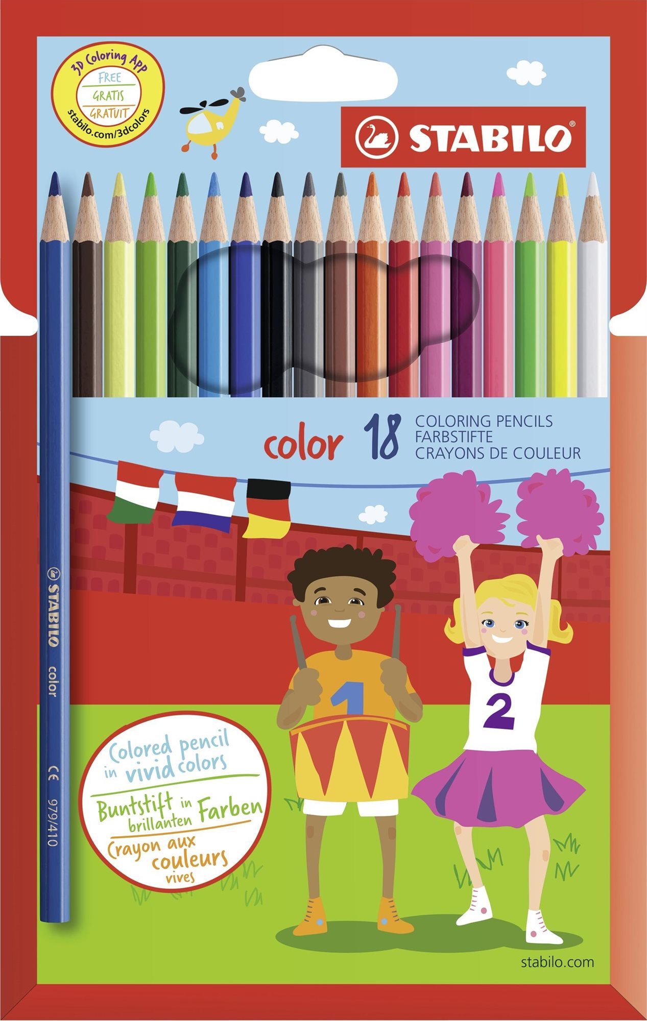 STABILO color kartonové pouzdro, 24 barev včetně neonových