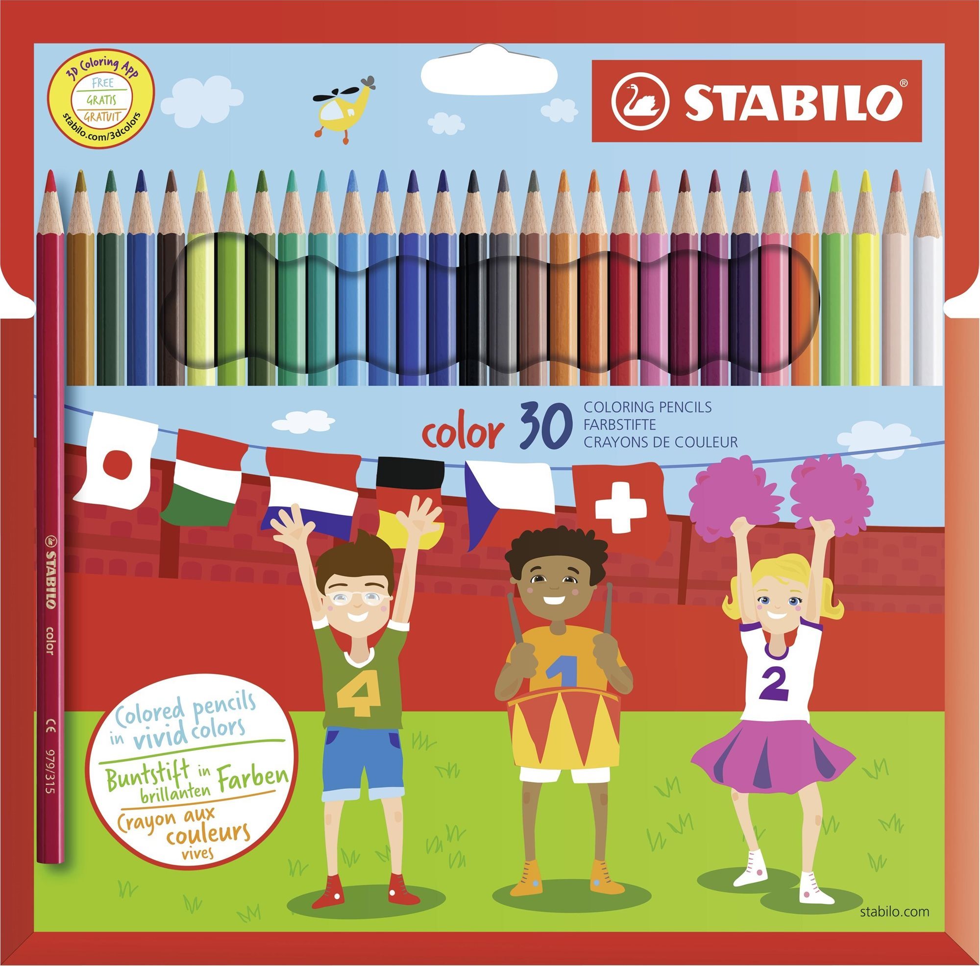 STABILO color kartonové pouzdro, 24 barev včetně neonových