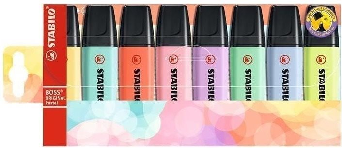 STABILO BOSS ORIGINAL Pastel pouzdro 8 ks