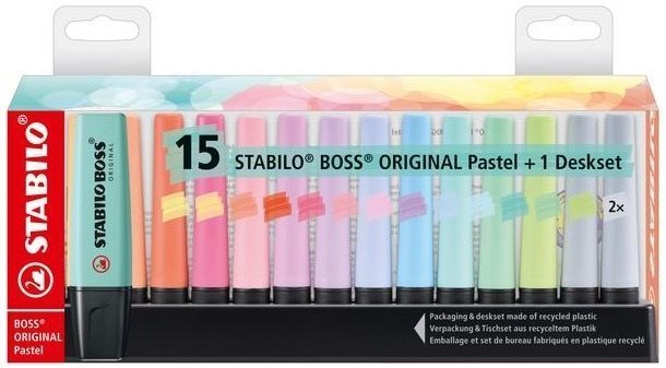 STABILO BOSS ORIGINAL Pastel deskset 15 ks