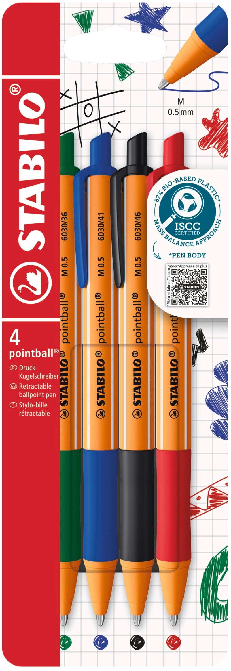 STABILO pointball - sada 4 barev