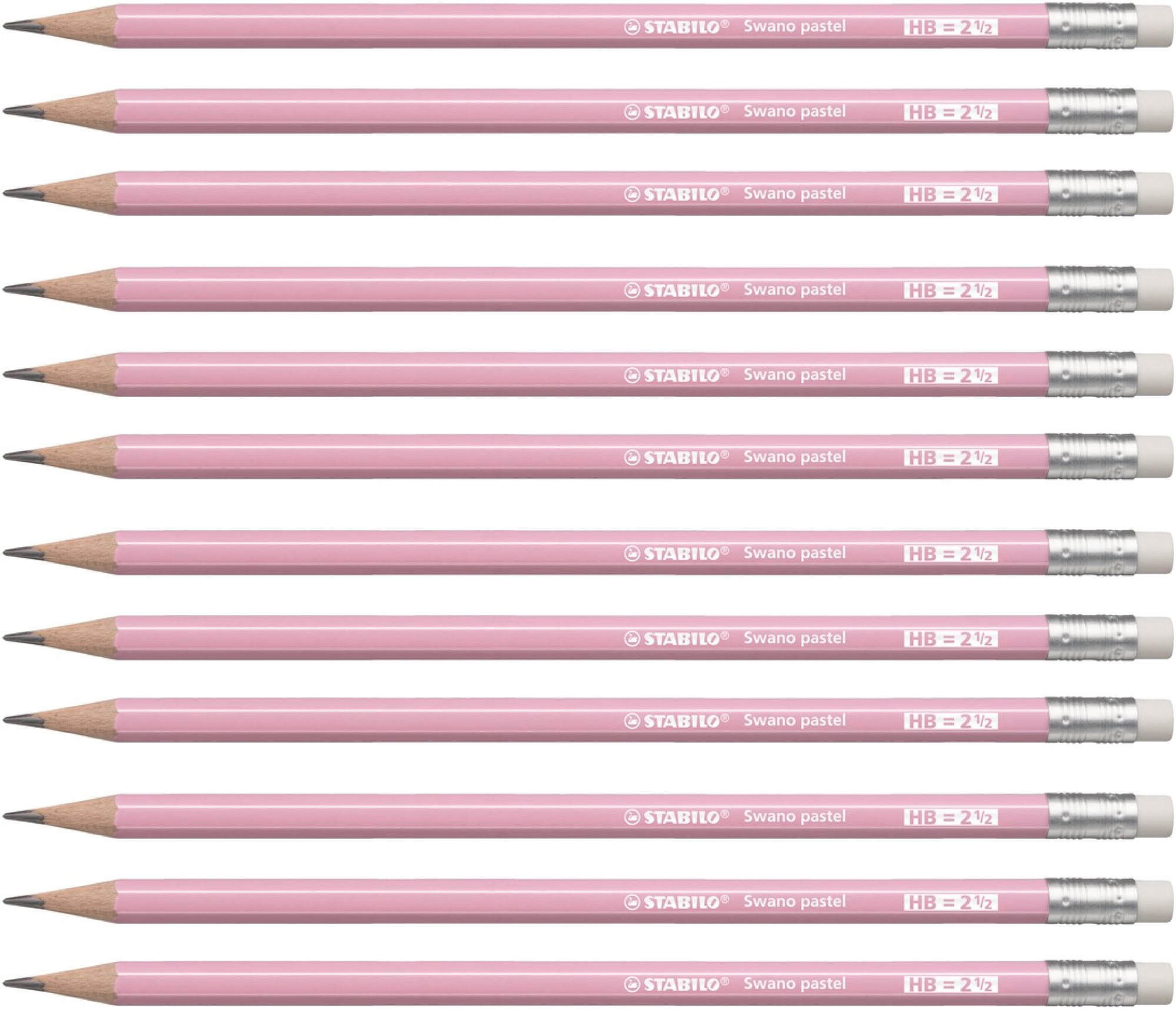 STABILO Swano Pastel HB růžová, šestihranná - balení 12 ks