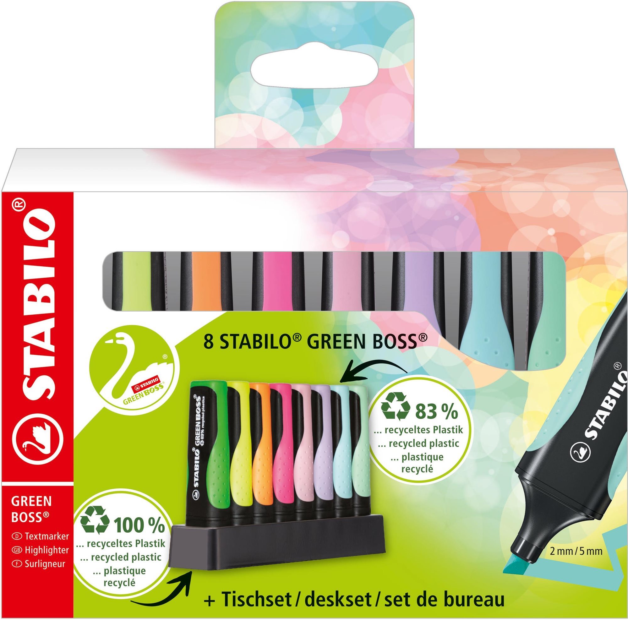 STABILO GREEN BOSS deskset 8 barev