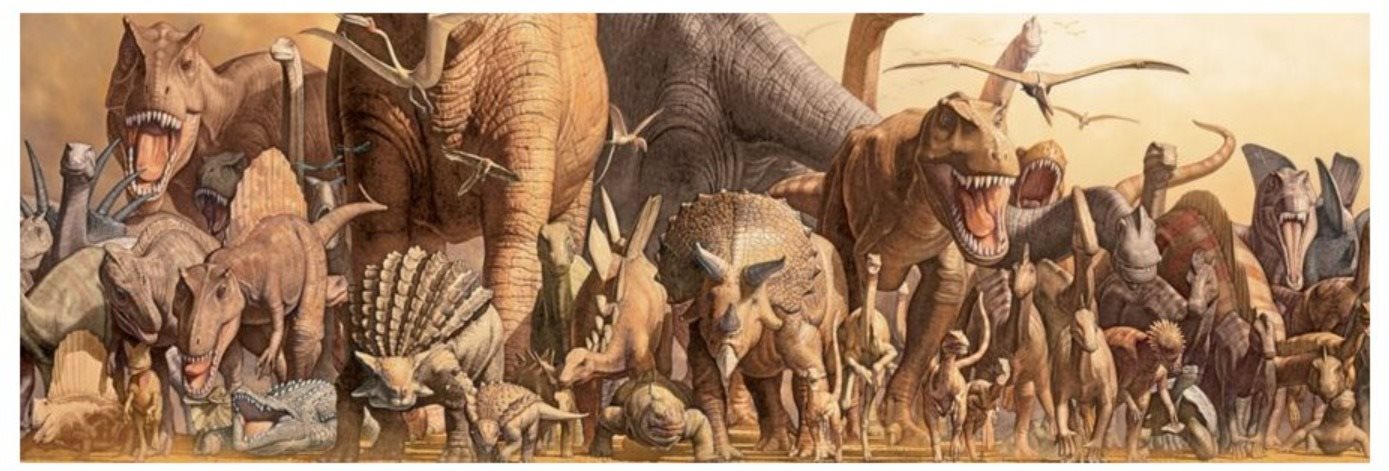 Panoramatické puzzle Dinosauři 1000 dílků