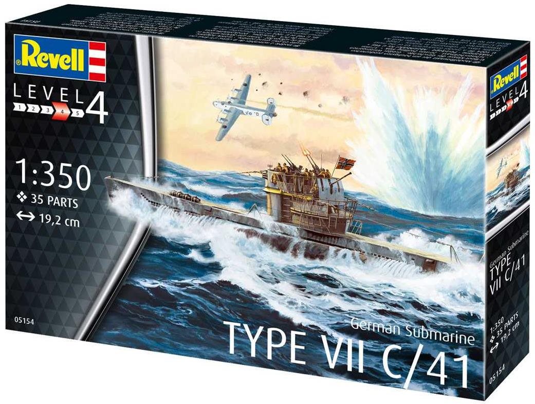 Plastic ModelKit ponorka 05154 - German Submarine Type VII C/41