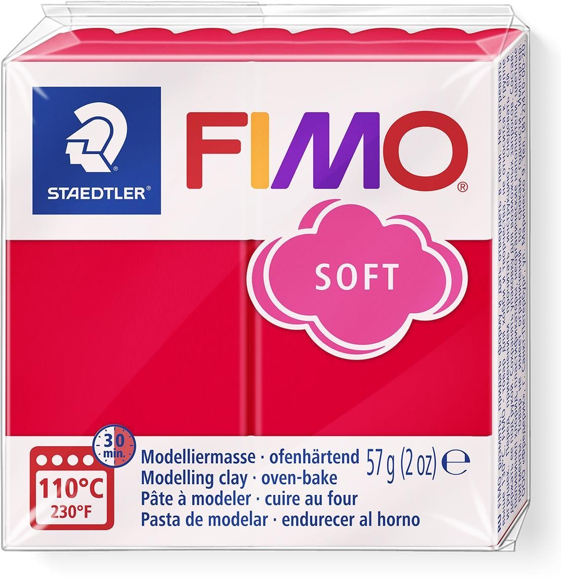 FIMO soft 8020 56g červená - kreativní modelovací hmoty