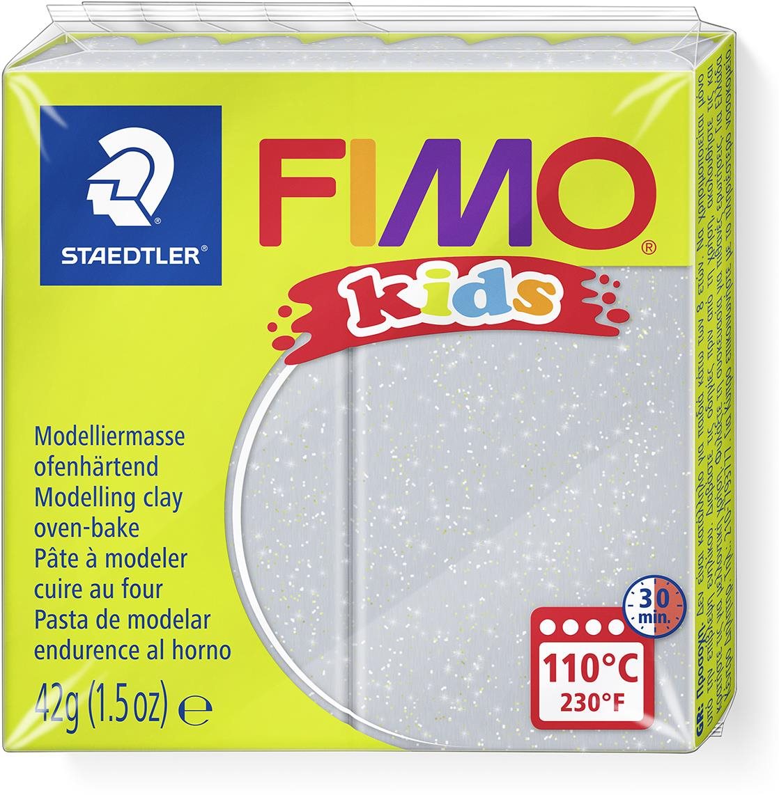 FIMO kids 42g stříbrná se třpytkami