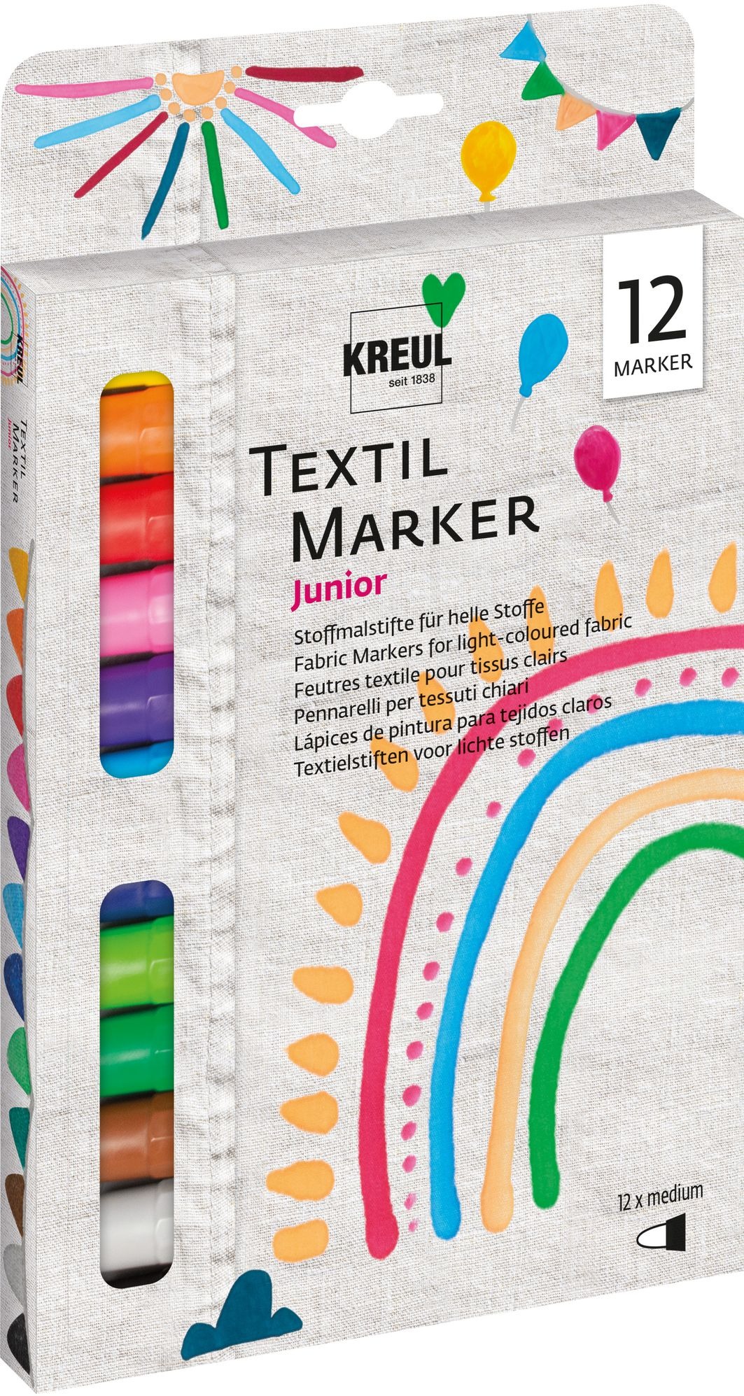 KREUL Javana Texi Max Medium Sunny - textilní fixa pro tisk na textil 2-4 mm