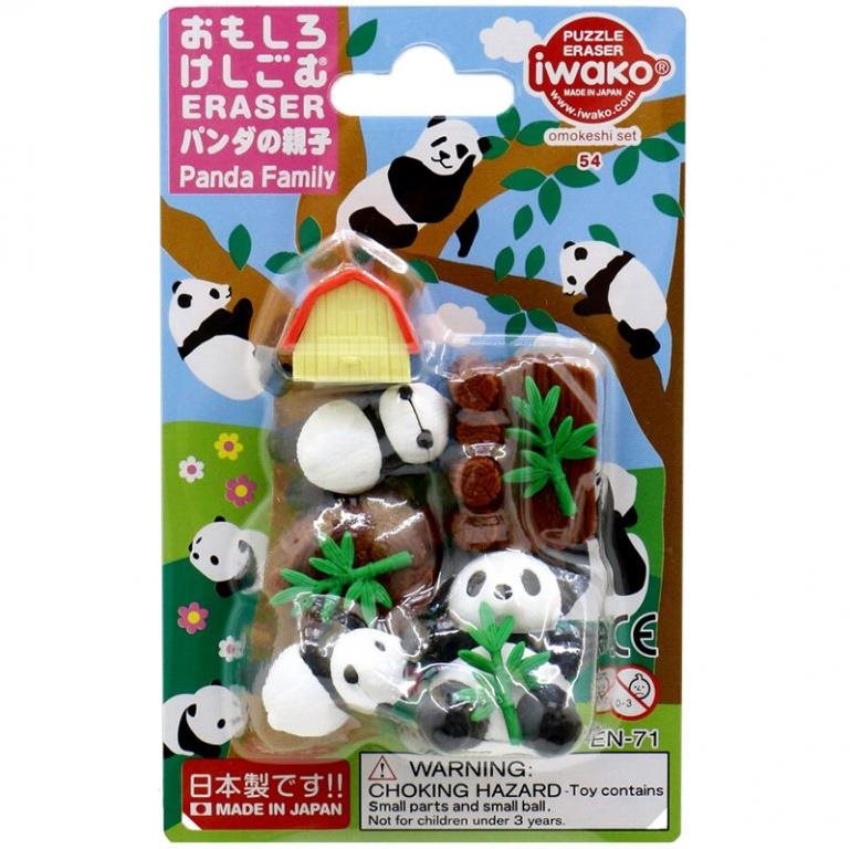 Iwako Panda Family Set - balení 9 ks