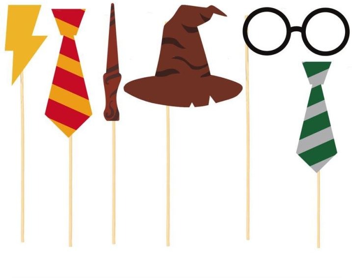 Fotodoplňky - fotokoutek - kouzelník - čaroděj - Harry - 6 ks
