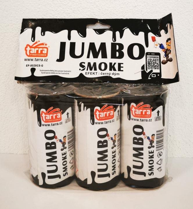 Dýmovnice - jumbo smoke - černá - 3ks - trhací pojistka