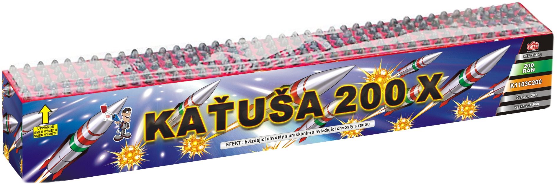 Ohňostroj - baterie výmetnic kaťuša 200 x