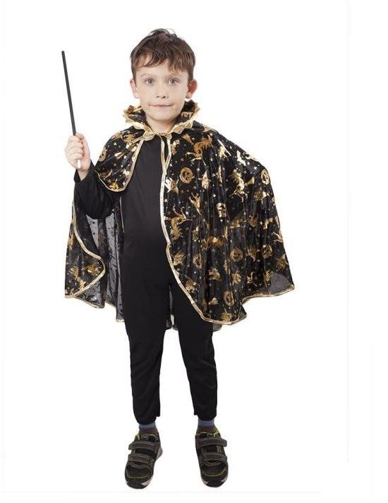 Karnevalový kostým plášť čarodějnický černý, dětský - halloween