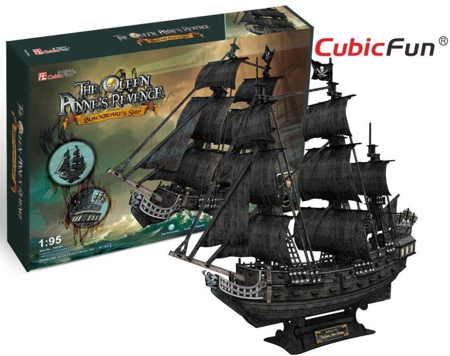 Cubicfun 3D puzzle Plachetnice Queen Anne's Revenge 328 dílků