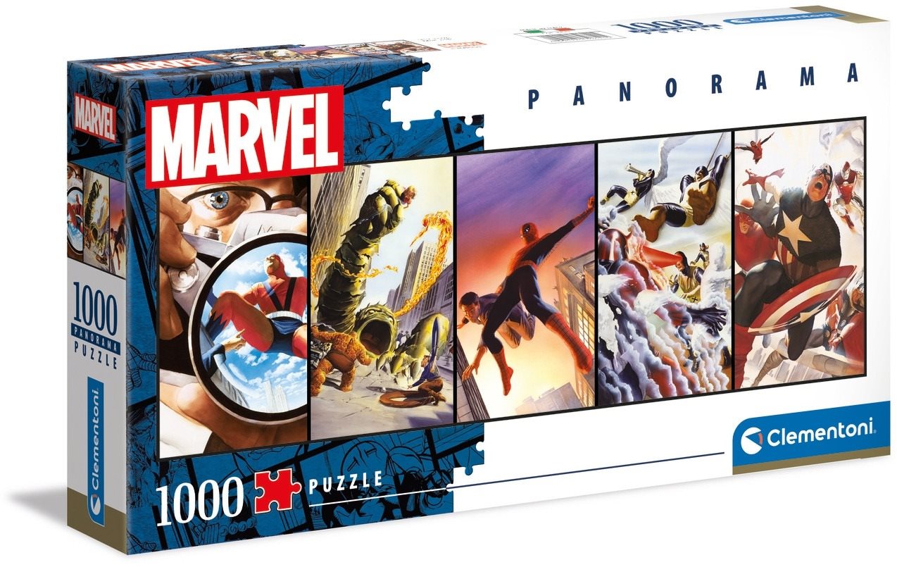 Clementoni Panoramatické puzzle 80 let Marvelu 1000 dílků