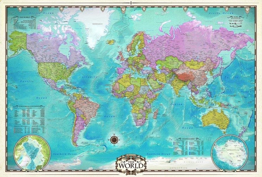 Eurographics Puzzle Mapa světa 2000 dílků