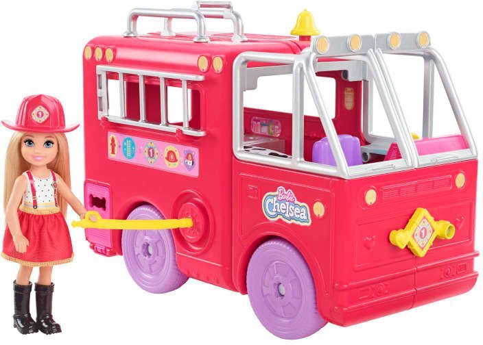 Barbie Chelsea Hasičské Auto