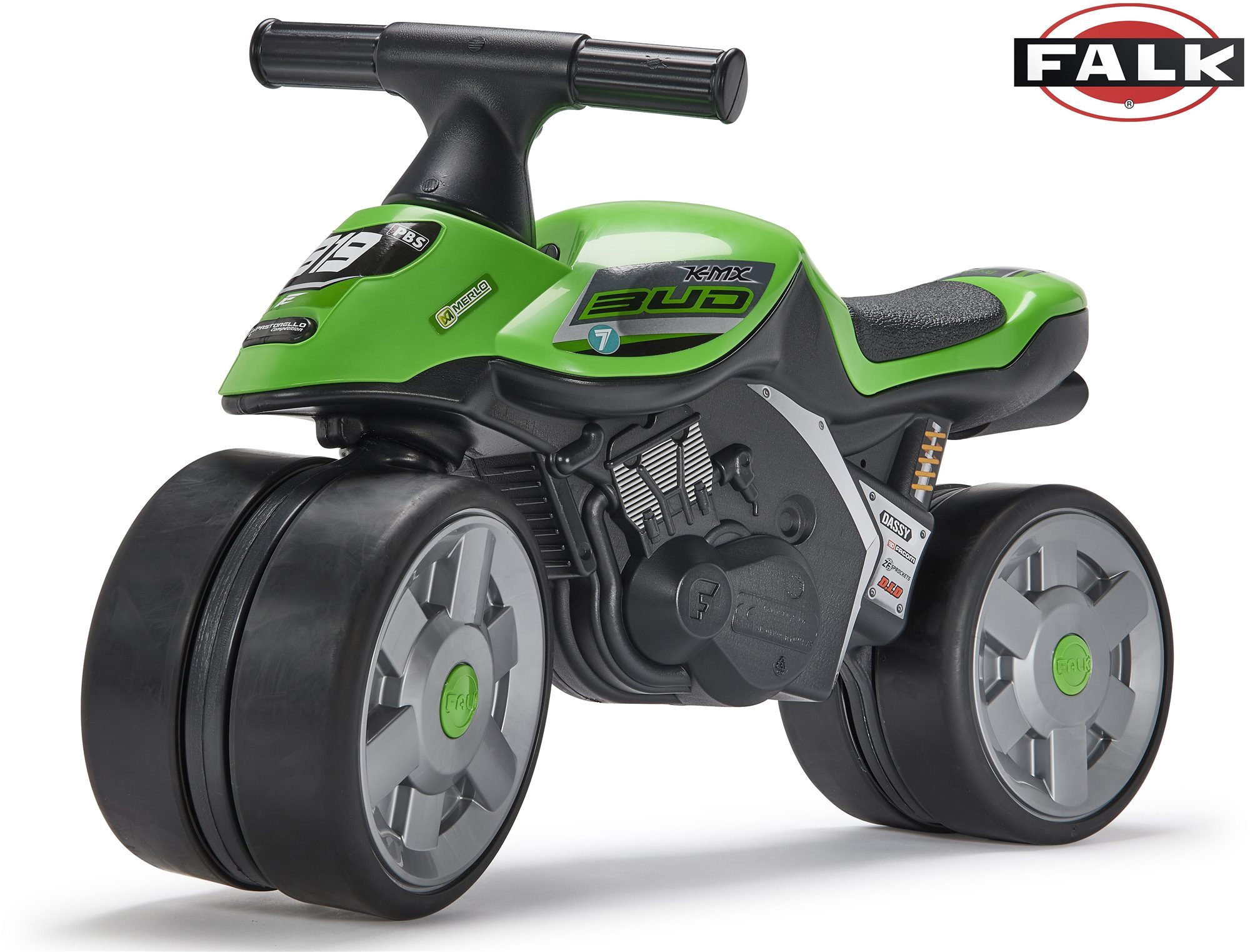 Falk Odrážedlo Baby Moto Team Bud Racing zelené