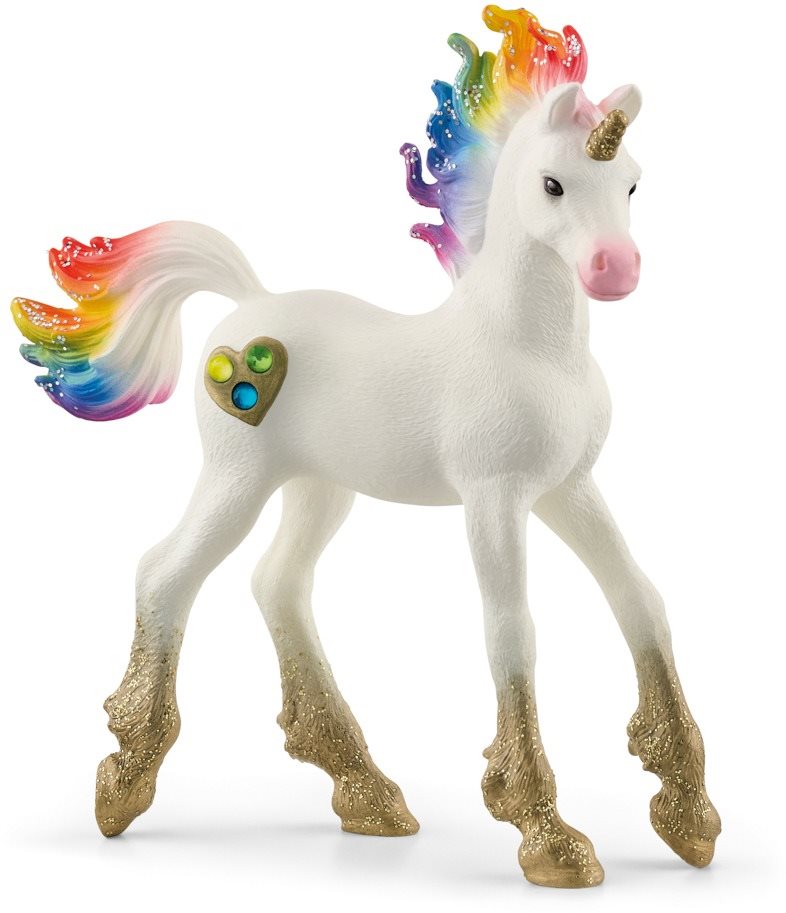 Schleich Jednorožec hříbě srdíčkové duhové 70727