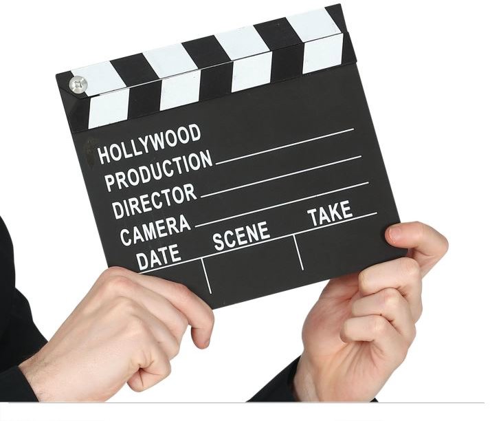 Dekorace - filmová klapka - hollywood - 20x18 cm