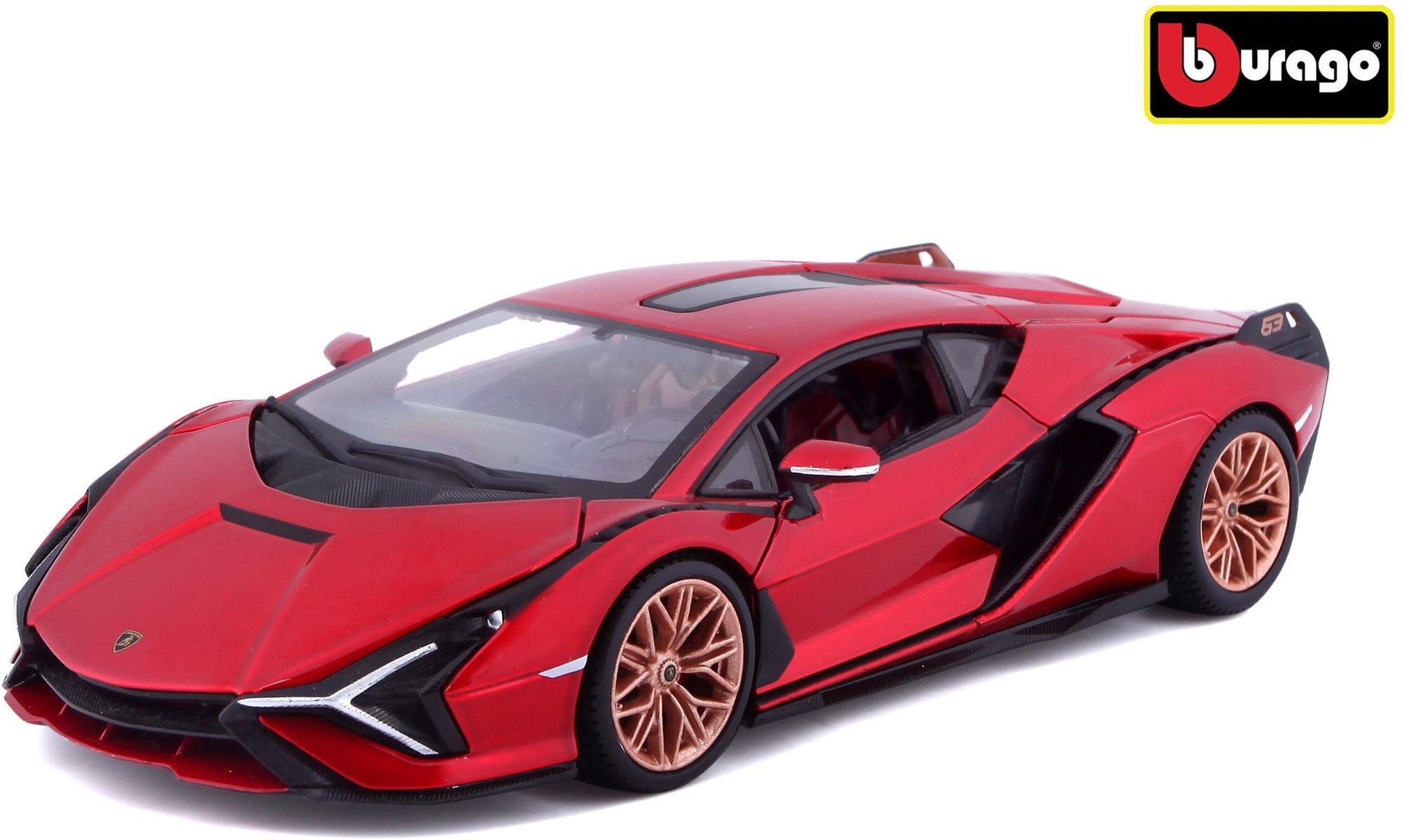 Bburago 1:24 Plus Lamorghini Sian FKP37 - Red
