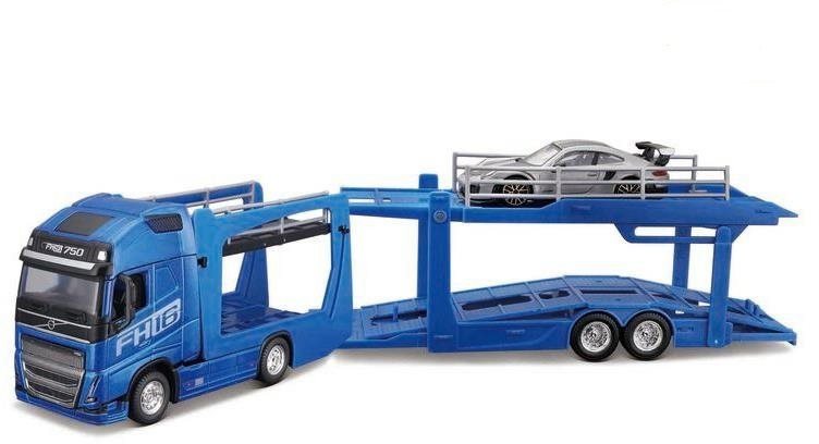 Bburago 1:43 STR FIRE Multicar Carrier - Volvo FH16 w/Porsche 911 GT2 RS