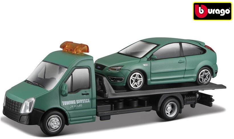 Bburago 1:43 Odtahovka + Ford Focus ST zelené