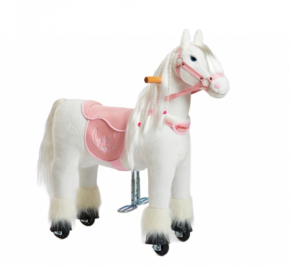 Ponnie Mechanický jezdicí kůň Tiara S s růžovým sedlem