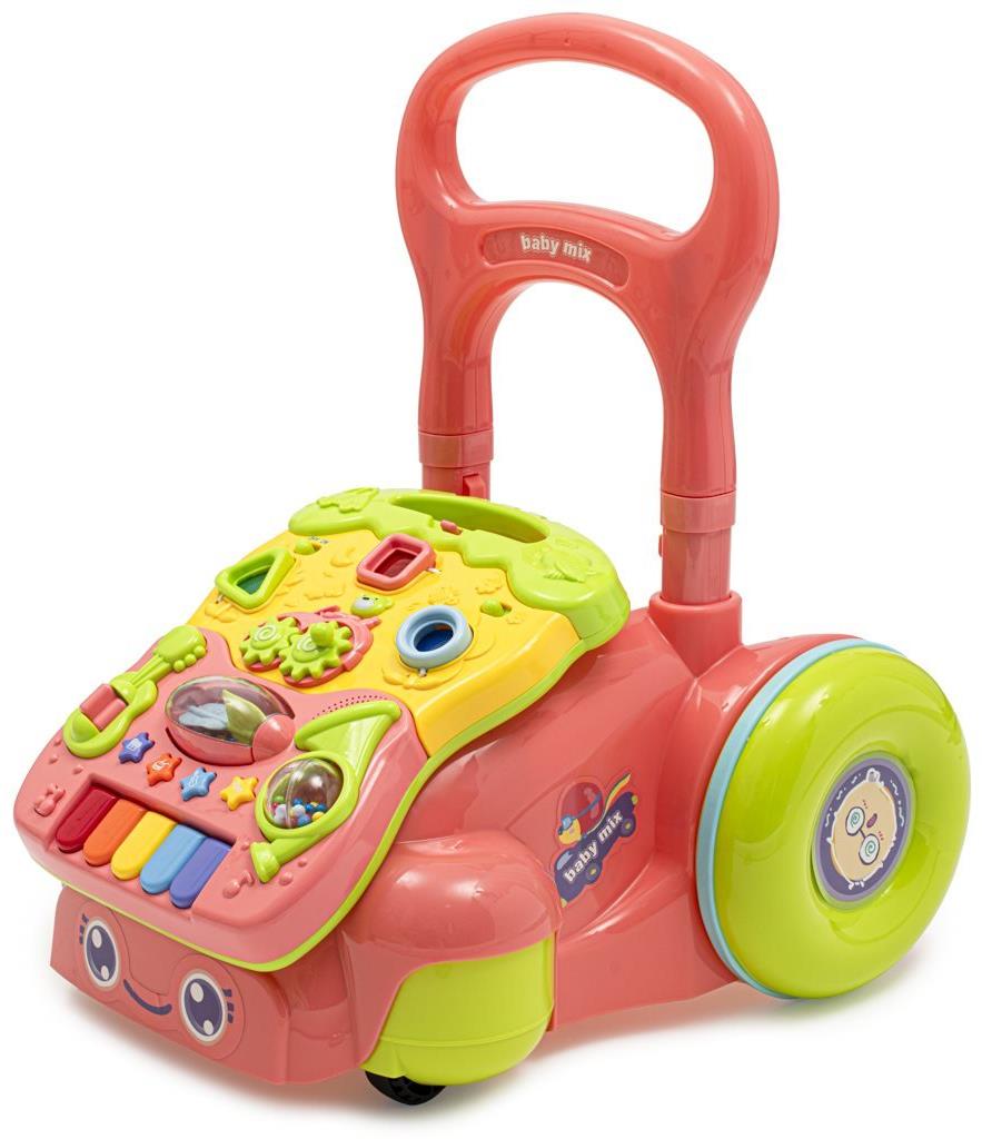 Baby Mix Dětské hrající chodítko růžové