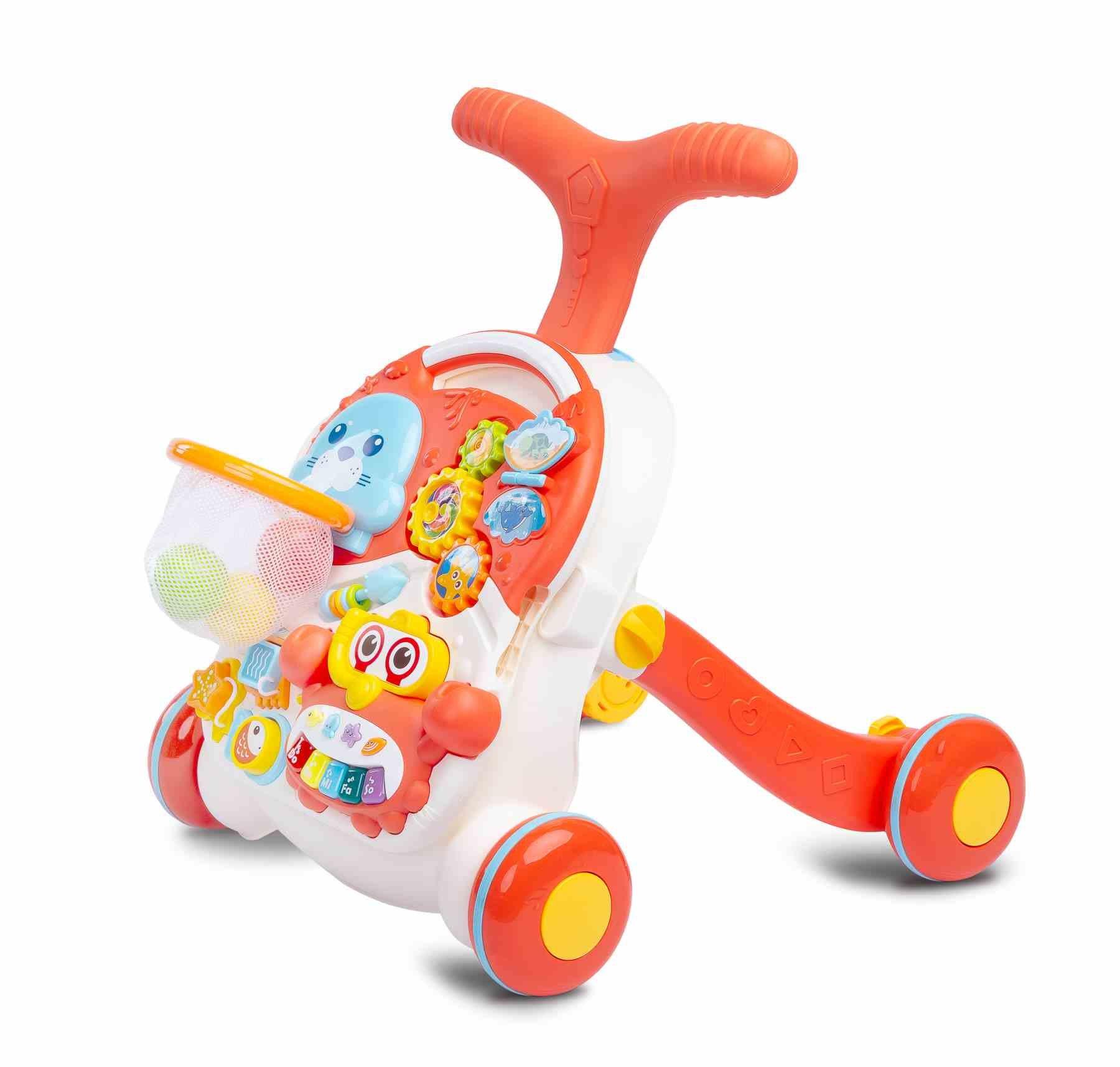 Toyz Dětské hrající edukační chodítko 2 v 1 Spark orange