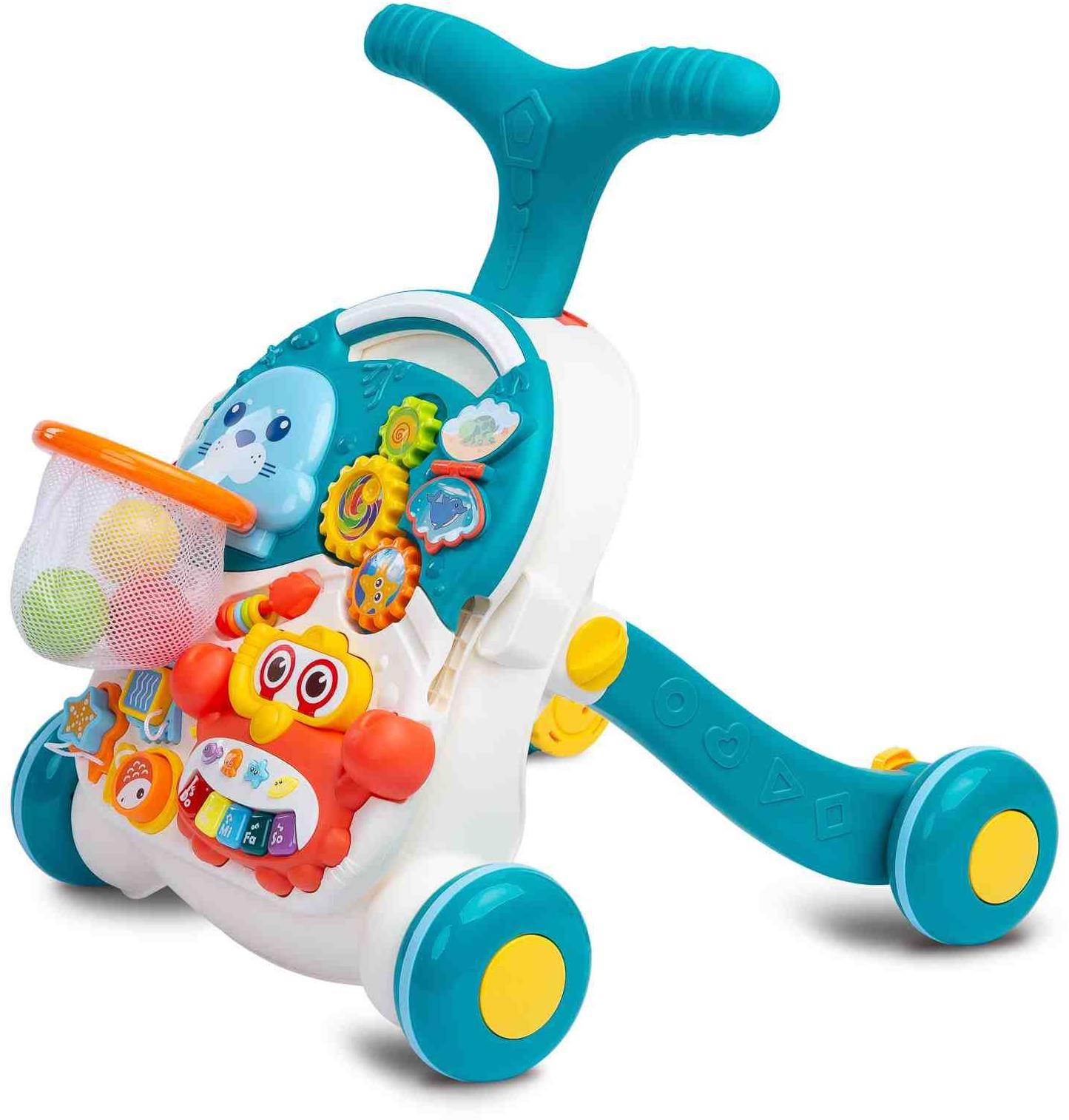 Toyz Dětské hrající edukační chodítko 2 v 1 Spark turquoise