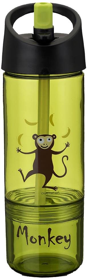 Carl Oscar Water Bottle 2 in 1 - Dětská láhev na vodu 2 v 1, limetková