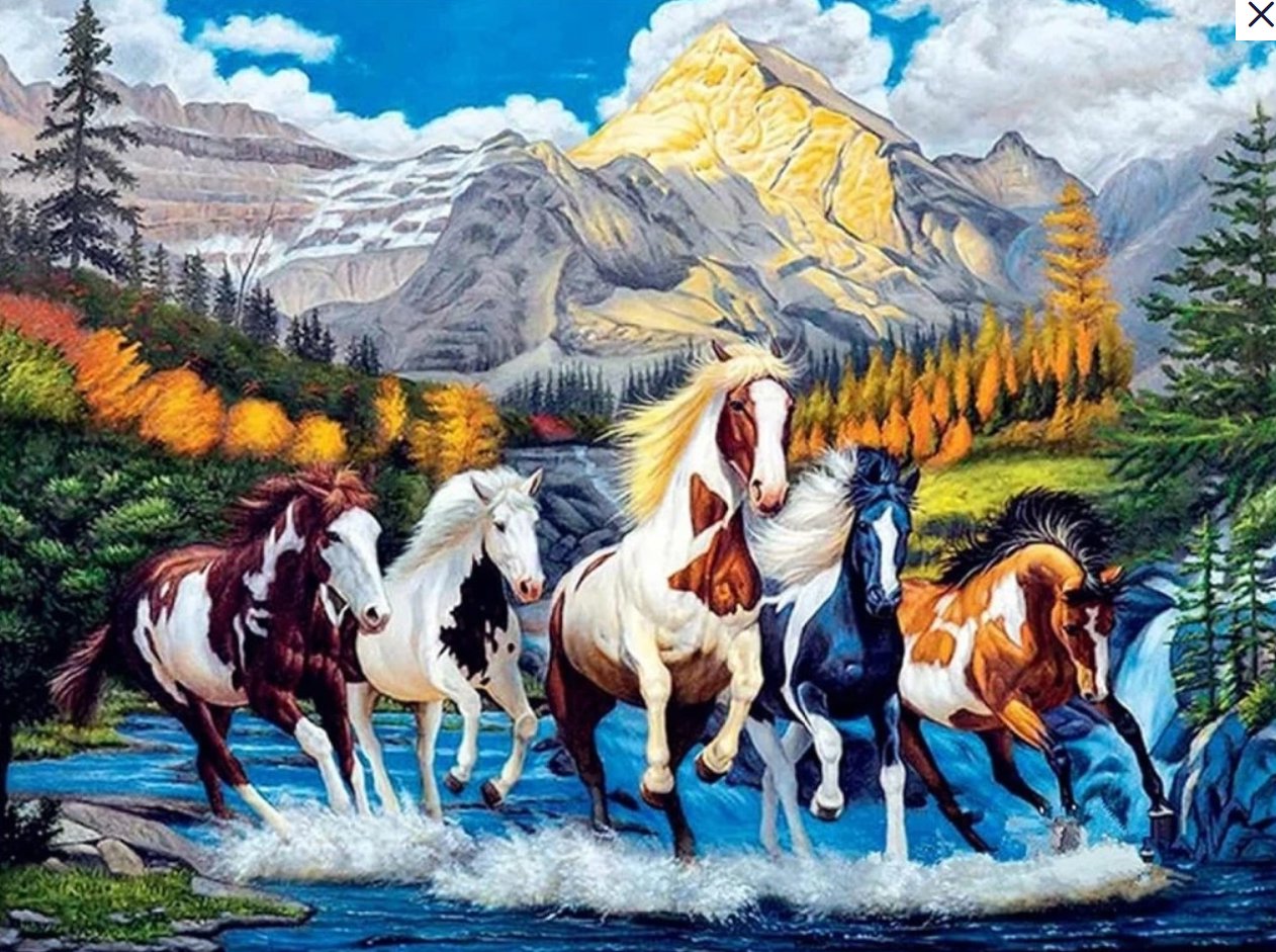 Norimpex Strakatí koně 30 × 40 cm