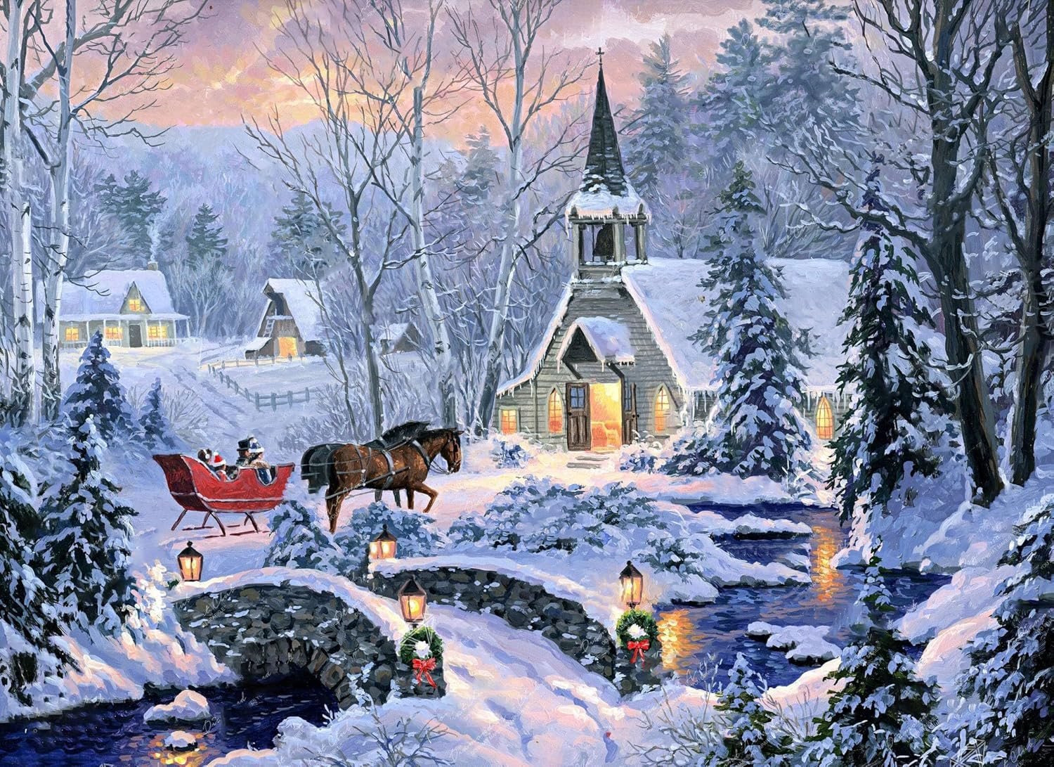 Norimpex Vánoční projížďka kočárem 80 × 40 cm