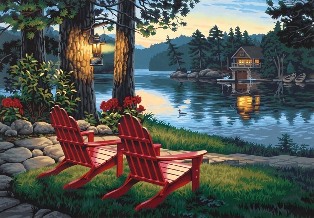 Norimpex Posezení u jezera 30 × 40 cm