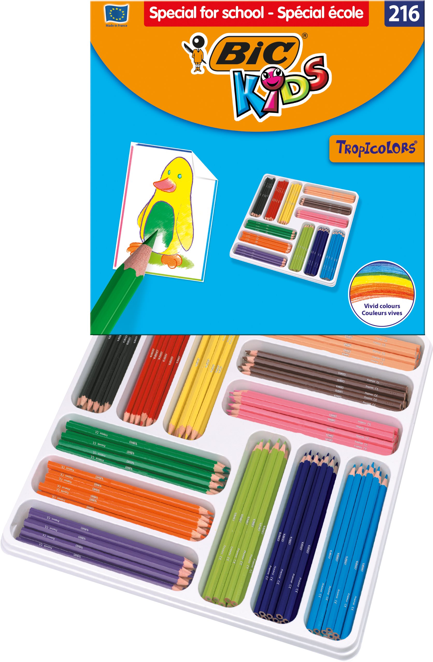 Box mix pastelky Tropicolors 216ks od BIC