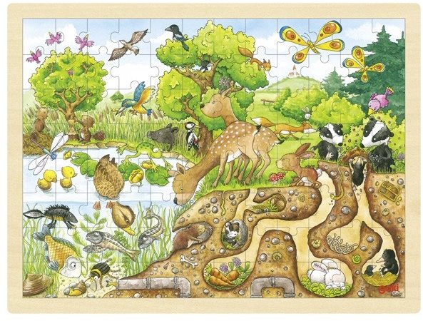 Příroda – dřevěné puzzle 96 dílů