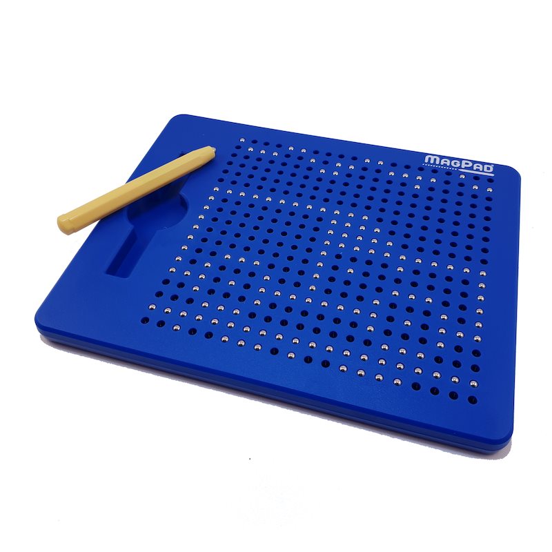 Modrá magnetická kreslící tabulka Magpad s 380 kuličkami
